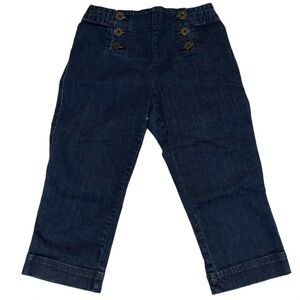 Ralph Lauren Lauren Jeans CoDark Washed Cropped Sailor Jeans 6 Petite